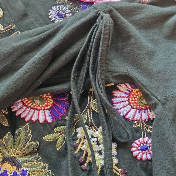 Johnny Was Women Embroidered Tunic Top S Folkcore Fall Whimsygoth Artisan Casual - Picture 7 of 14